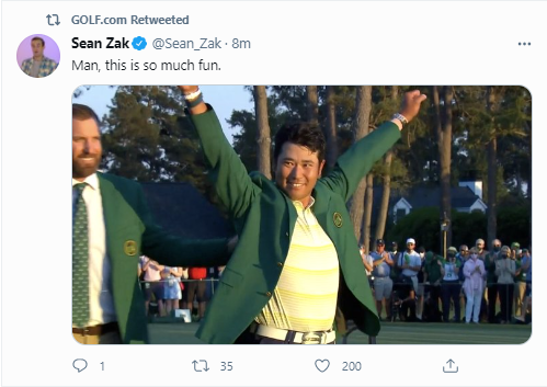 Hideki celebrates